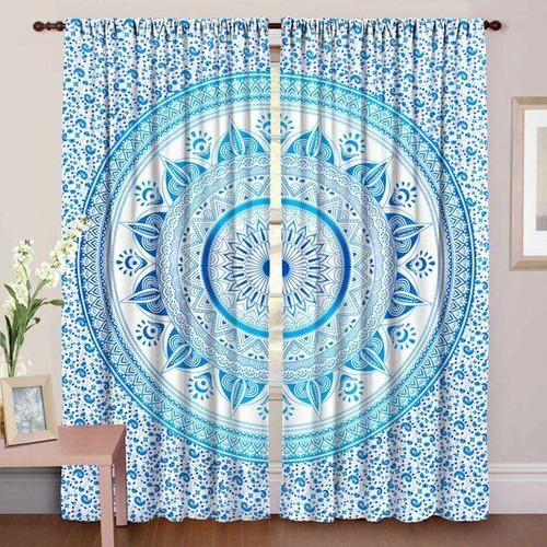 Indian tie dye mandala curtain - indian,