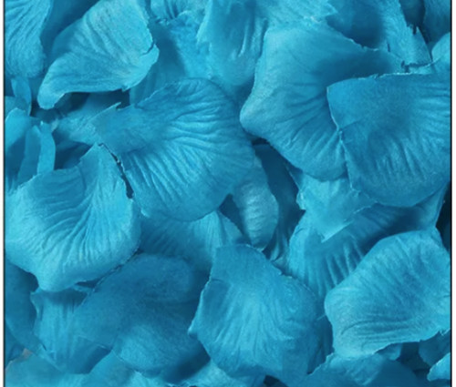Silk rose petals flower table - silk,