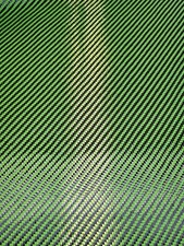 Hybrid Lime Green Carbon Fibre Aramid 2x2 400g 1250 UK Stock Free Delivery