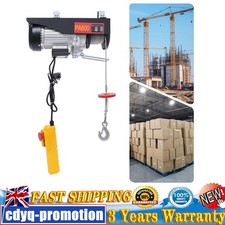 500kg Electric Hoist UK 1050W 18m Steel Wire with Emergency Stop & Remote