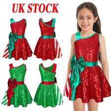 UK Girls Sequins Dance Dress