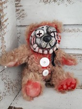 OOAK GOTHIC HORROR DOLL/Bear CREEPY Ooak Halloween Decor Wierd Creepy Teddy