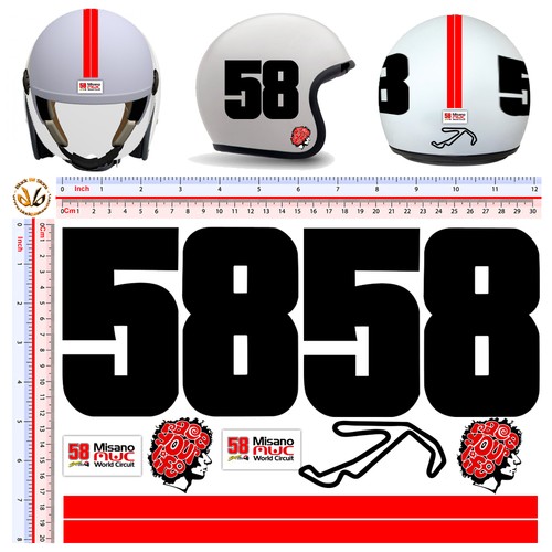 Stickers helmet misano - , 58