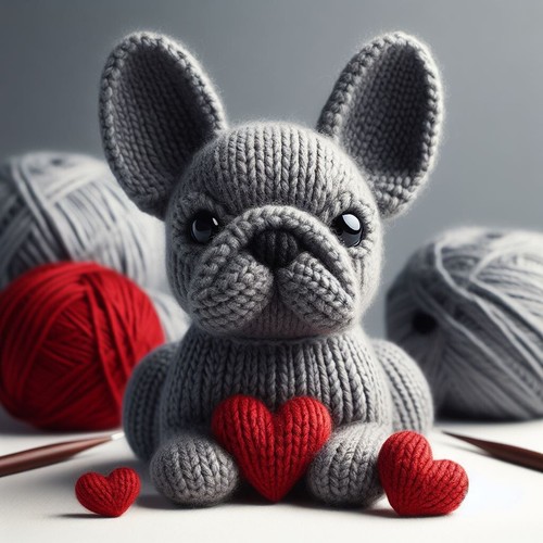 Luxury grey french bulldog - grey,