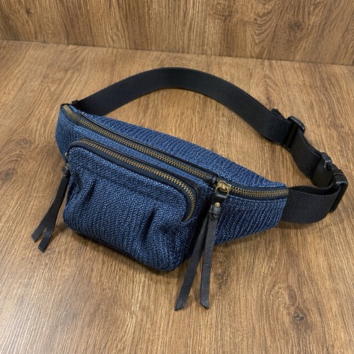 Vintage bum bag blue - bag, woven