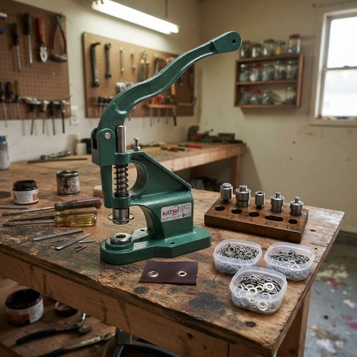 Hand press grommet machine kit - hand,