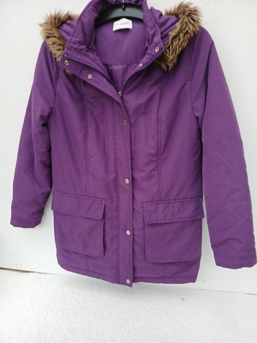 Rich purple coat - m&s, trim