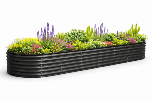 Galvanised steel raised - raised, garden