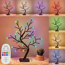 Multicolour Cherry Blossom Tree Light up, 36 LED Bonsai Tree Colour Changing, RG