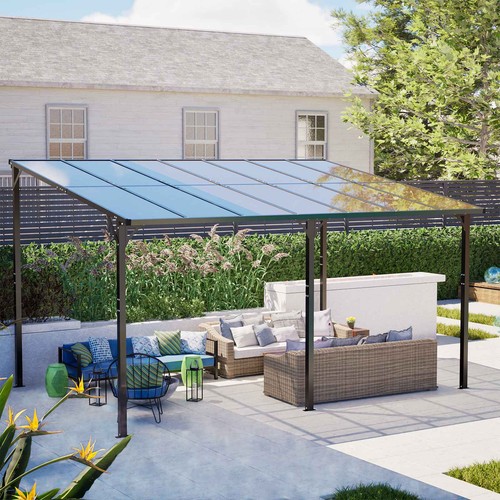 3x4m wall mounted pergola - wall,