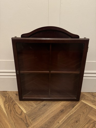 Vintage slim solid wood curio - wood,