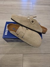 Taupe Birkenstock Boston Clogs
