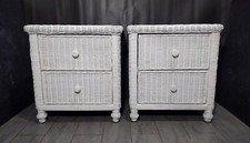 Vintage Pair of White Wicker