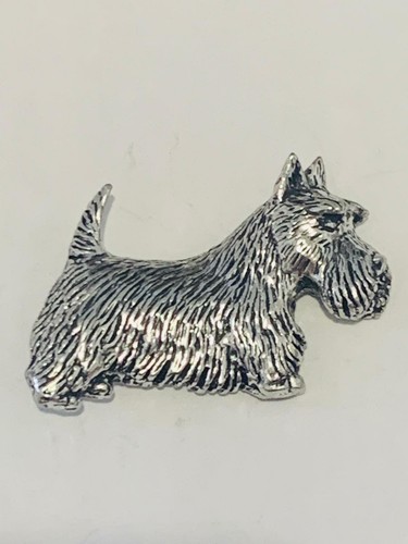 Scottish terrier pewter pin - terrier,