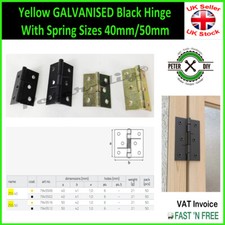 Yellow GALVANISED Black Hinge