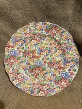 Dinner plate, James Kent Apple Blossom Chintz pattern, 9 7/8 inch