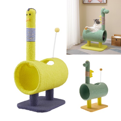 Cat scratching post - cat, tree