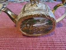 1940s Sadler “Old Mill” Barrel-Shaped Vintage Teapot Made in England