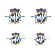 4 Decal Adesivi Stickers MV AGUSTA 2 da Serbatoio 2 da Codone