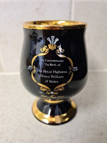 Prinknash black gold goblet - gold,