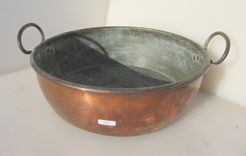 Antique copper jam pan fish - antique,