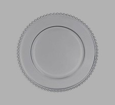 Set Of 4 Clear Beaded Glass