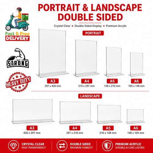 Double sided acrylic poster - double,