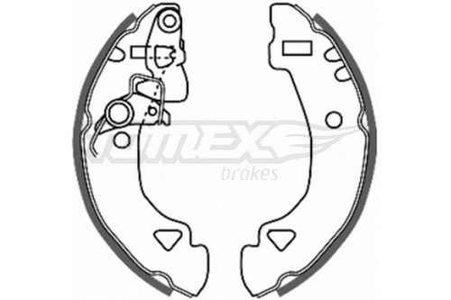 Rear brake shoe set - rear,