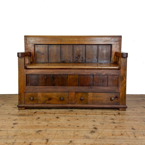Reclaimed pine settle - pine,