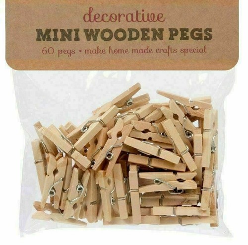 Mini wooden pegs - 60,