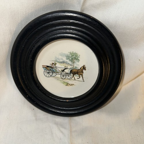 Vintage framed ceramic wall - framed,