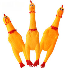 1/3PC Rubber Chicken Squeeze Shrilling Screaming Pet Dog Bite Toy Fun Gifts