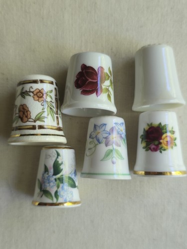Vintage thimbles bone - vintage, china