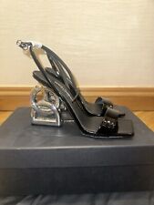 BNIB D&G BLACK PATENT SILVER