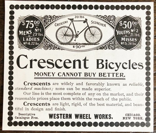 1895 crescent scorcher - 1895, scorcher&thomas