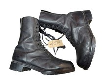 British Army Black Leather DMS Vintage Combat Boots Size 270M UK #218