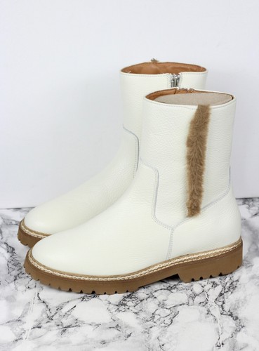 Aquatalia white leather ankle - aquatalia,
