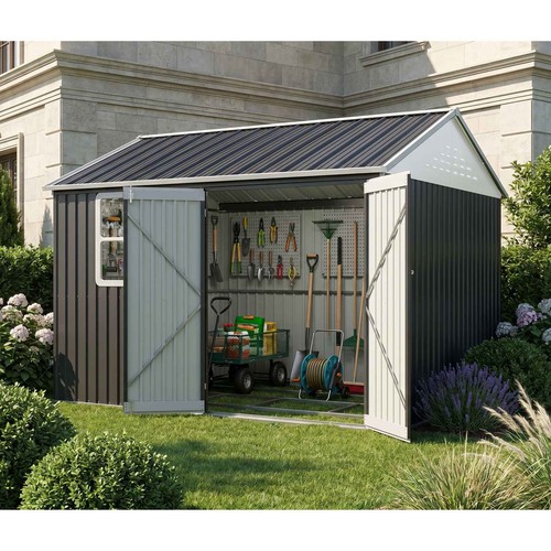 Garden shed 10x10ft steel apex - garden,