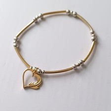 ChloBo Mixed Metal Divine Love Heart Charm Bracelet