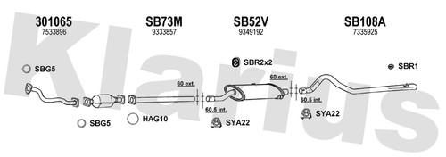 Klarius 301065 front pipe - 301065,