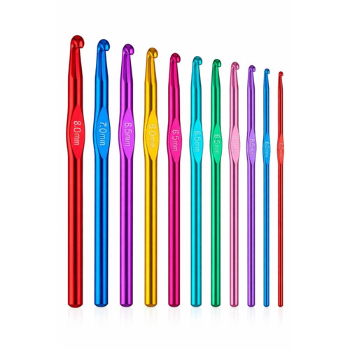 Aluminium crochet hook set - aluminium,