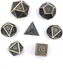 DollaTek 7 PCS Metal Dice Set