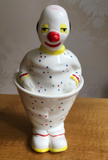 CARLTON WARE Lustre Pottery Walking Ware CIRCUS Clown Jam Preserve Pot & Lid