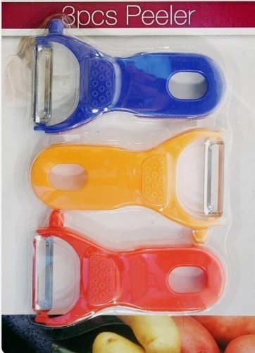 3pc swivel food peeler set - food,