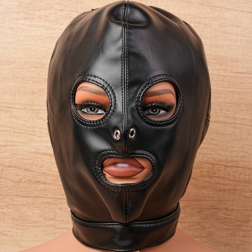 Leather hood mask head - mask,
