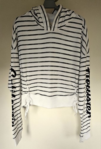Hollister striped hoodie size - hollister,