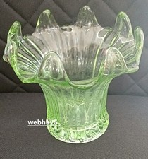 SOWERBY ART DECO GREEN GLASS