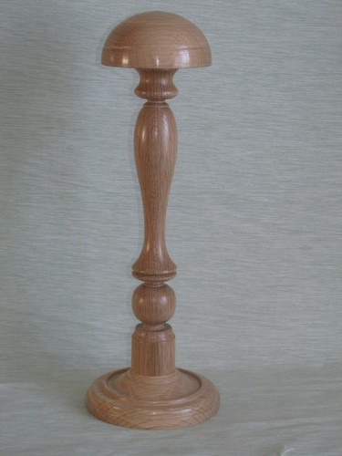 Wig hat stand - light, wood