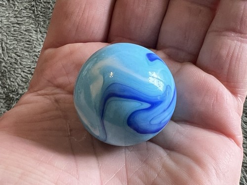 Large blue white glass - blue, &