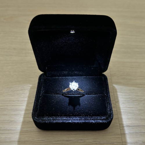 Moissanite engagement ring